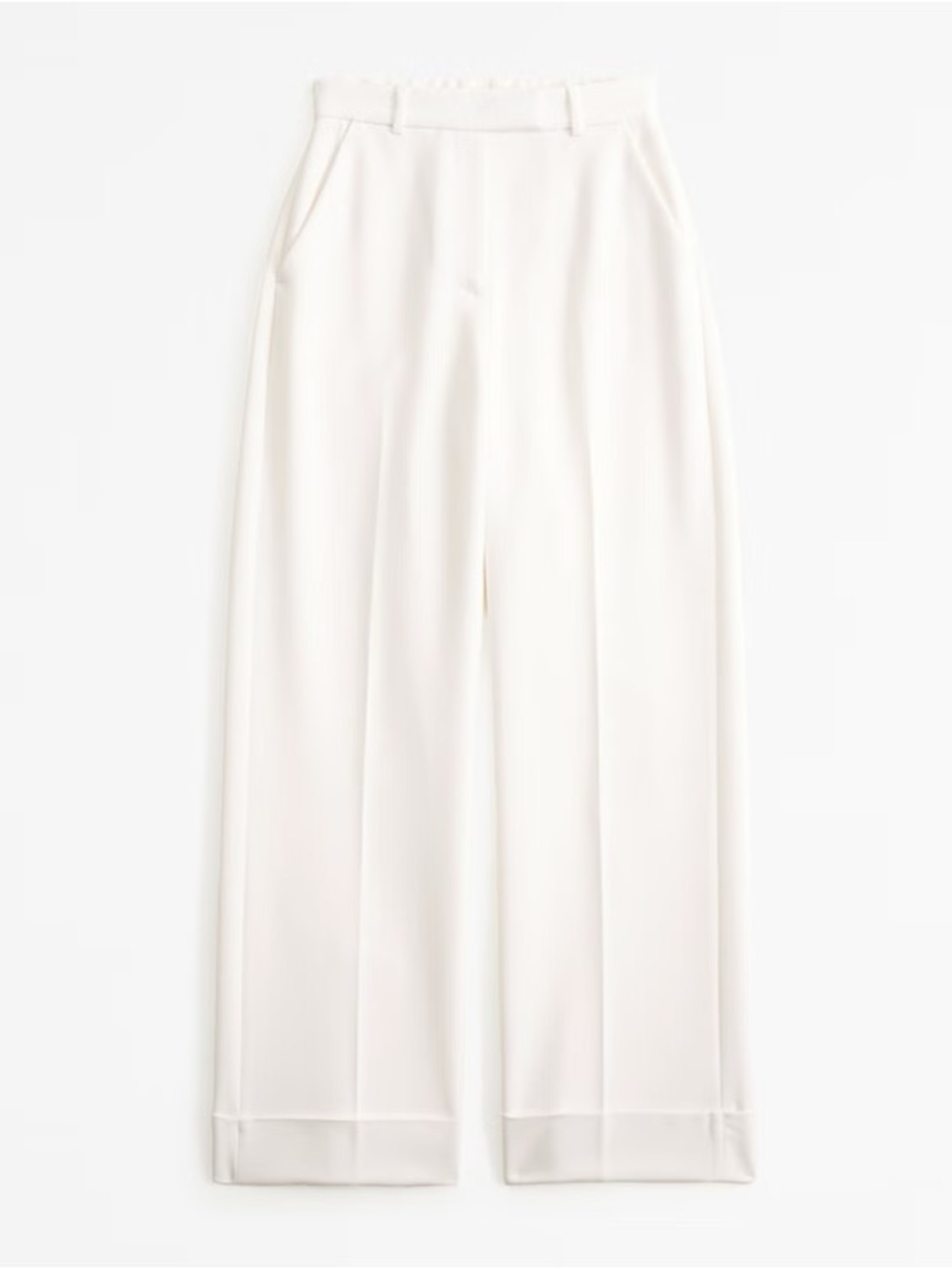 Abercrombie Cuffed Hem Tailored Wide Leg Pant
